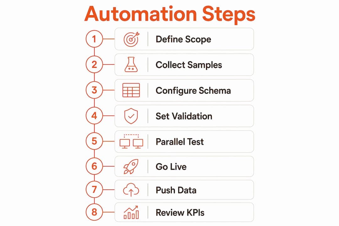 Step-by-step infographic for document automation process