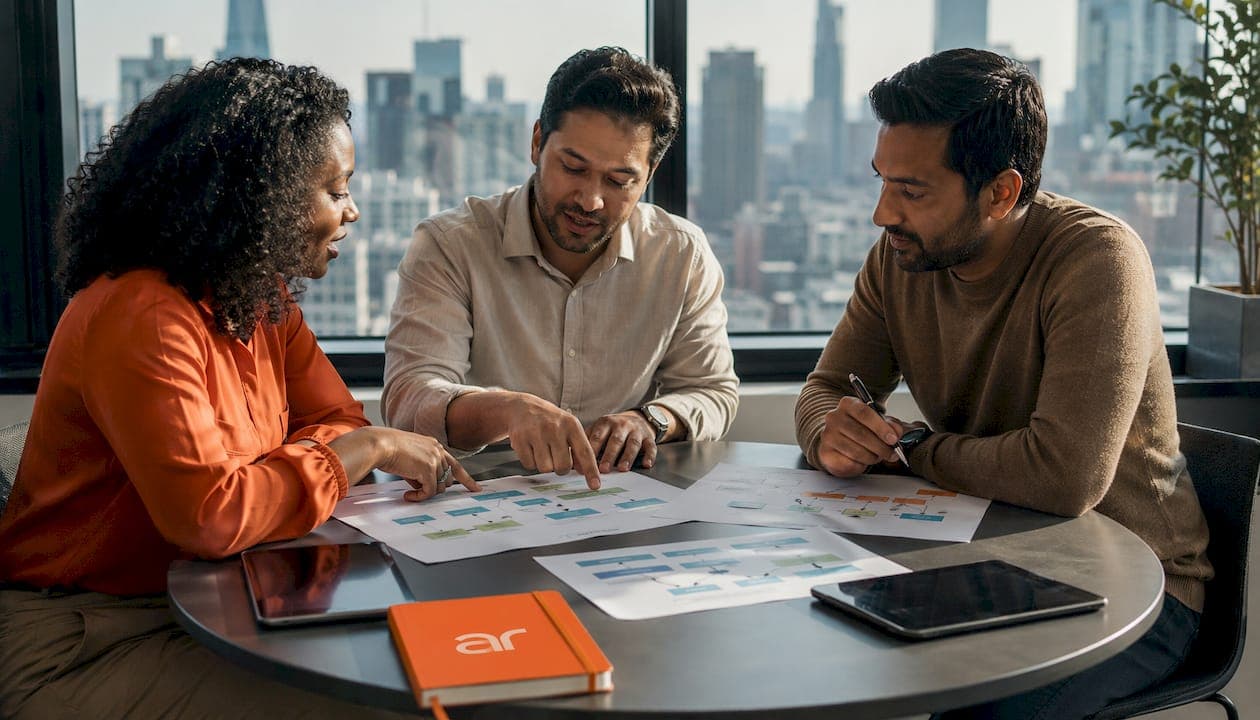 Finance team discussing automation strategy
