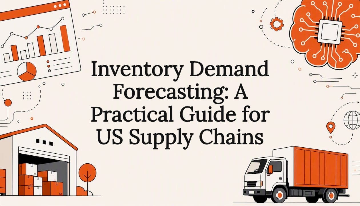 Decorative title card illustration for inventory forecasting