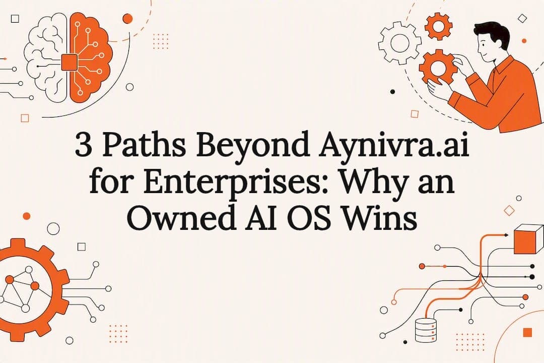 Decorative AI enterprise title card illustration
