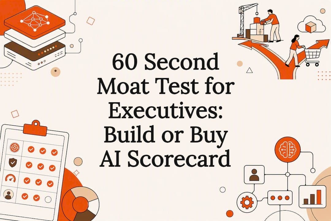 60 Second Moat Test for Executives: Build or Buy AI Scorecard