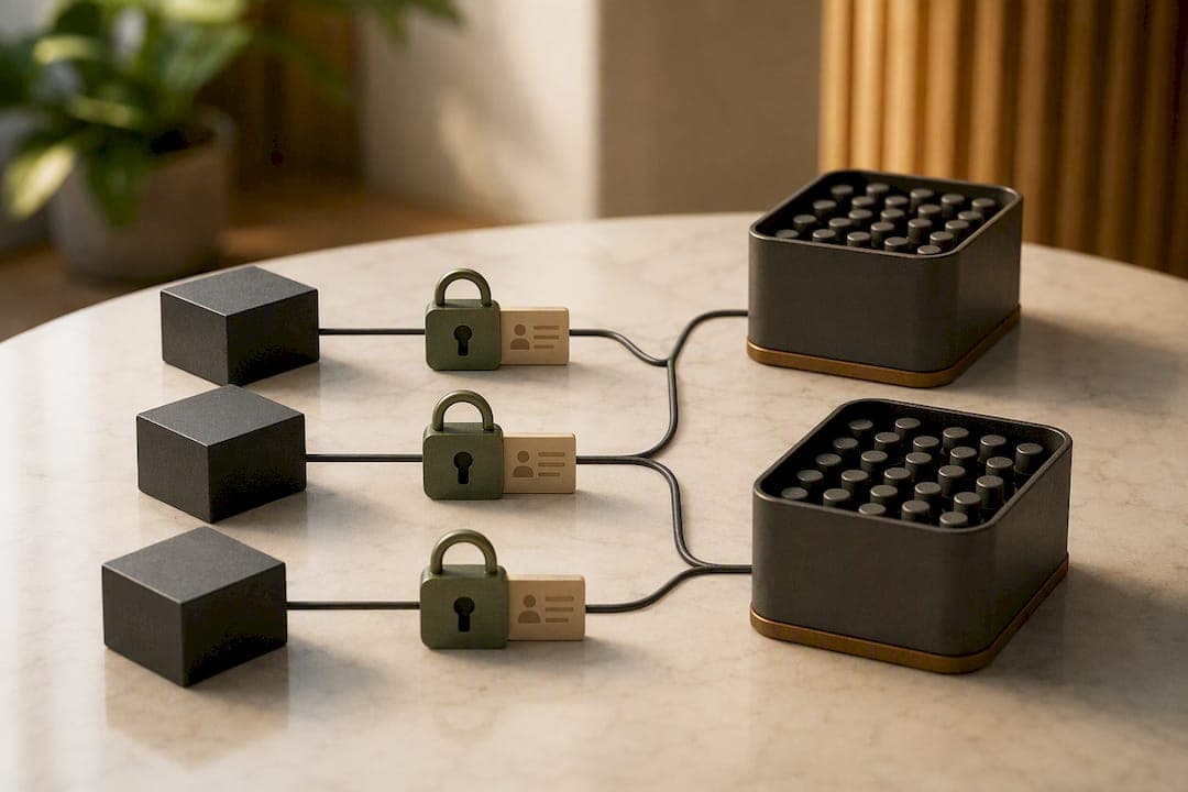 Isolated service identities protecting vector indexes